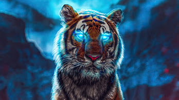 دانلود والپیپر ببر با چشم‌های درخشان Tiger Glowing Eyes