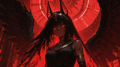 دانلود والپیپر دختر انیمه خدای مصری فانتزی Anime Girl Egyptian God Fantasy