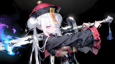 دانلود والپیپر دختر انیمه جیانگ‌شی شمشیر Anime Girl Jiangshi Sword