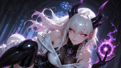 دانلود والپیپر دختر انیمه جادوگر با گوی جادویی Anime Girl Magic Orb Fantasy Art