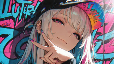 دانلود والپیپر دختر انیمه کلاه دار Anime Girl with Hat | کلاه گذاشتی رو سر کاراکتر چون موهاش خرابه؛ شبیه خودت که کلاه دارچین می‌ذاری رو سر درسای عقب افتاده.