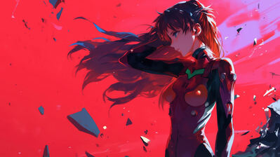 دانلود والپیپر آسوکا از انیمه اونجلیون Asuka Evangelion