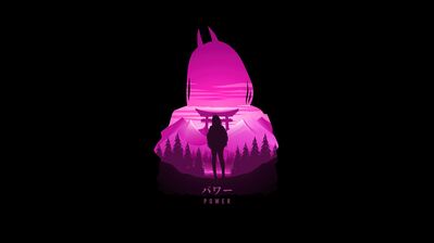 دانلود والپیپر مینیمال پاور چینسا من Power Chainsaw Man Minimalist