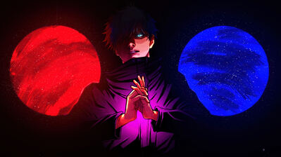دانلود والپیپر ساتورو گوجو هالو پرپل جی‌جی‌کی Satoru Gojo Hollow Purple JJK