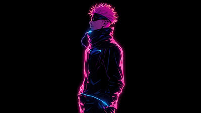 دانلود والپیپر نئون ساتورو گوجو JJK Satoru Gojo Neon JJK