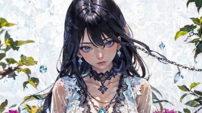 دانلود والپیپر دختر انیمه زیبا چشم آبی Beautiful Anime Girl Blue Eyes