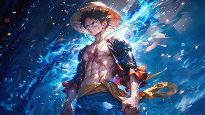 دانلود والپیپر لافی با زخم One Piece Luffy Scar
