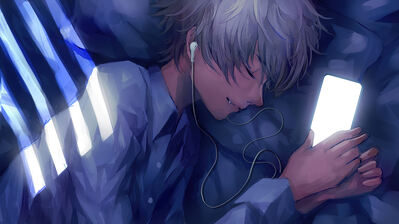 دانلود والپیپر پسر انیمه خوابیده Anime Boy Sleeping