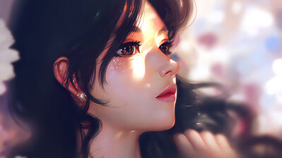 دانلود والپیپر تصویر دختر انیمه زیبا Beautiful Anime Girl Illustration