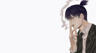 دانلود والپیپر آکی هایاکاوا در حال سیگار کشیدن چینسا من Chainsaw Man Aki Hayakawa Smoking