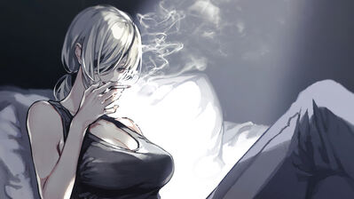 دانلود والپیپر کوانشی در حال سیگار چینساو من Chainsaw Man Quanxi Smoking