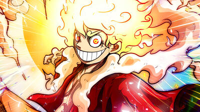 دانلود والپیپر لافی گیر ۵ خورشید نایکا One Piece Luffy Gear 5