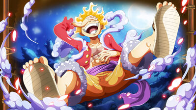 دانلود والپیپر لافی خورشید خدا گیر ۵ وان پیس Luffy Gear 5 One Piece