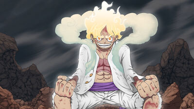 دانلود والپیپر لوفی خورشید خدا نیکا گیر ۵ وان پیس Luffy Sun God Nika Gear 5 One Piece