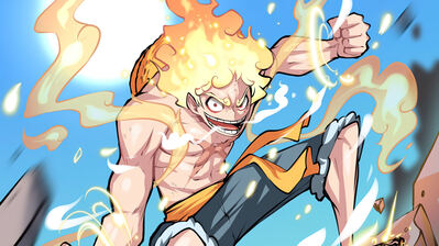 دانلود والپیپر لافی سان گاد نیکا گیر ۵ One Piece Luffy Sun God Nika Gear 5