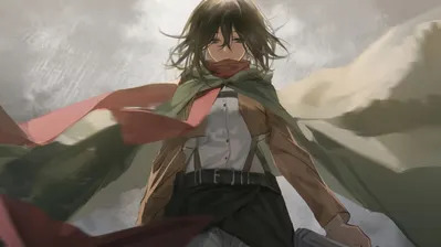 دانلود والپیپر میکاسا اکرمن از Attack on Titan Mikasa Ackerman Shingeki no Kyojin