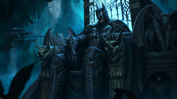 دانلود والپیپر تخت خفاش‌ها در بت‌کیو Batman Batcave Throne DC Superhero