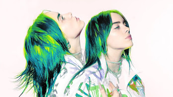 دانلود والپیپر بیلی آیلیش مو سبز Billie Eilish