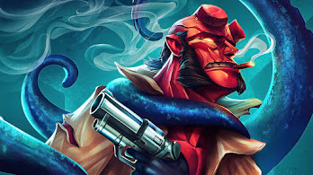 دانلود والپیپر هلبوی رولور هل‌بوی با تفنگ Hellboy Revolver