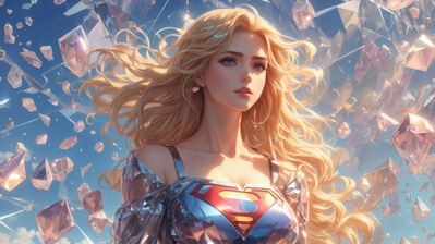 دانلود پوستر سوپرگرل بلوند دی‌سی Supergirl Blonde DC Superhero