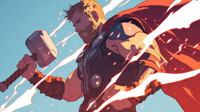 دانلود والپیپر چکش ثور میولنیر Thor Mjolnir Hammer Hero