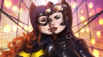 دانلود والپیپر بت‌گرل و کت‌وومن دختران دیسی Batgirl and Catwoman DC Comics Girls