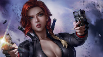 دانلود والپیپر بلک ویدو با اسلحه Black Widow Guns