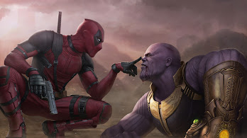 دانلود والپیپر ددپول در برابر تانوس Deadpool vs Thanos