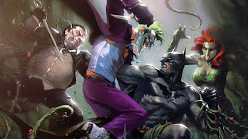 دانلود پوستر جوکر علیه سوپرشرورهای دیسی Joker vs Penguin Poison Ivy DC