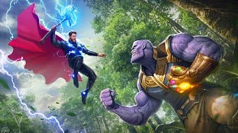 دانلود والپیپر ثور در برابر تانوس Thor vs Thanos Avengers