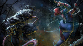 دانلود والپیپر ونوم در مقابل اسپایدرمن مارول کامیکس Venom vs Spider-Man Marvel Comics