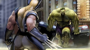 دانلود والپیپر ولورین علیه هالک Wolverine vs Hulk Marvel