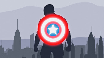 دانلود والپیپر مینیمال سپر کاپیتان آمریکا Captain America Shield Minimalist