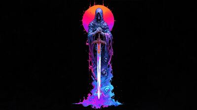 دانلود والپیپر فرشته مرگ با شمشیر Grim Reaper Sword