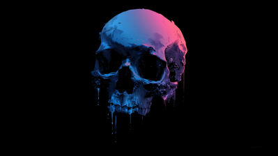 دانلود والپیپر جمجمه دیجیتال Skull Digital Art