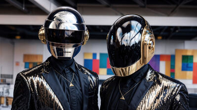 دانلود والپیپر دفت پانک Daft Punk | دفت پانک یعنی کلاه خود و الکترو؛ تو فقط کلاه دار ی.