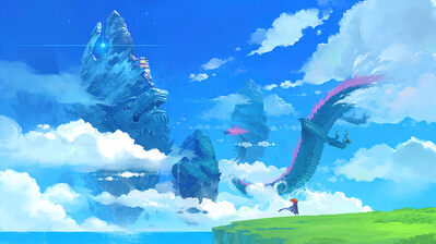 دانلود والپیپر اژدهای فانتزی Dragon Fantasy Scenery Art