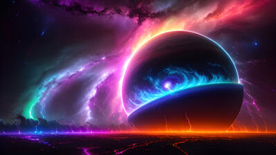 دانلود والپیپر کهکشان رنگی فضای بیرون Galaxy Colorful Outer Space