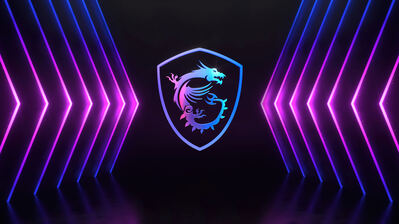 دانلود والپیپر لوگوی MSi با بک‌گراند نئون MSi Logo Neon Background