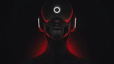 دانلود والپیپر سرباز اندروید سای-فای Sci-Fi Cyberpunk Android Soldier CGI