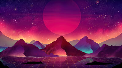 دانلود والپیپر منظره کوهستانی ترن دیجیتال آرت Terrain Mountain Landscape Digital Art