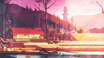 دانلود والپیپر خانه و جنگل انتزاعی House Abstract Forest Digital Art