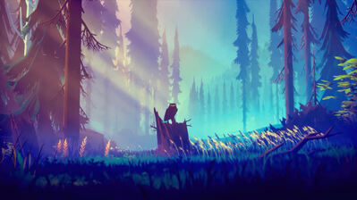 دانلود والپیپر جنگل جغد Owl Forest Scenery