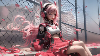 دانلود والپیپر دختر انیمه با لباس مکا Anime Girl Mecha Suit