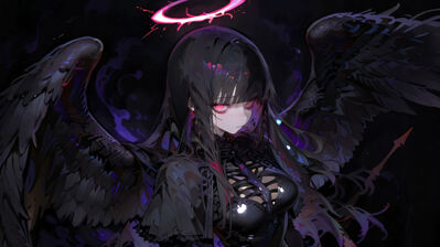 دانلود والپیپر دختر انیمه دارای بال Anime Girl Wings