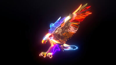 دانلود والپیپر عقاب هنر دیجیتال Eagle Digital Art