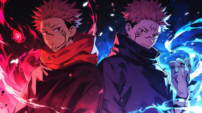 دانلود والپیپر سوکونا و یوجی ایتادوری از جوجوتسو کایسن Jujutsu Kaisen Sukuna Yuji Itadori