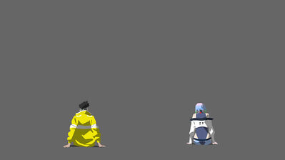 دانلود والپیپر سایبرپانک اج رانرز لوسی و دیوید Cyberpunk Edgerunners Minimalist