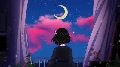 دانلود والپیپر شب رویایی انیمه Dreamy Night Anime | شب رویایی انیمه یعنی توی ذهنت رویا می‌بافی؛ چون بیداری زیادی تحمل‌ناپذیر شده.