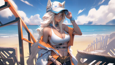 دانلود والپیپر انیمه دختر روباه Fox Girl Anime Art